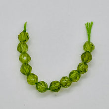 Load image into Gallery viewer, Peridot Faceted Parcel Round Beads | 7x4mm | Green | 12 Beads |