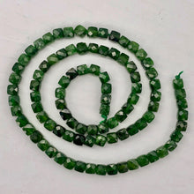 Load image into Gallery viewer, Chrome Diopside Cube Bead Strand | 4mm | Green | 95 Bead(s) |