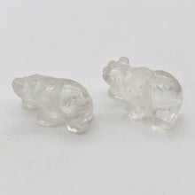 Load image into Gallery viewer, 2 Hand Carved Natural Quartz Bear Beads | 20x13x9.5mm | Clear - PremiumBead Alternate Image 3