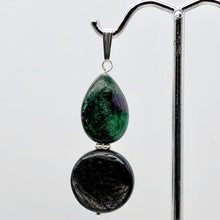 Load image into Gallery viewer, Rare Ruby Fuchsite Hypersthene Teardrop Sterling Silver Pendant | 1 3/4" Long |