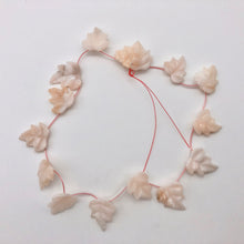 Load image into Gallery viewer, Light Pink Peruvian Opal 19x17mm Leaf Briolette Bead Strand 110823B - PremiumBead Alternate Image 3