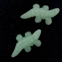 Load image into Gallery viewer, Green Gators 2 Carved Aventurine Alligator Beads | 28x14x7mm | Green - PremiumBead Alternate Image 3