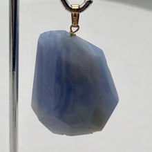 Load image into Gallery viewer, Blue Chalcedony 14K Gold Filled Faceted Crystal Pendant | 1 1/2" Long| Lavender|