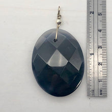 Load image into Gallery viewer, Onyx Faceted Sterling Silver Oval Pendant | 2 1/4" Long | Black |