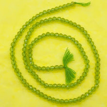 Load image into Gallery viewer, Peridot Faceted Roundel 13" Bead Strand | 4 mm | Green | 130 Beads | 13" |