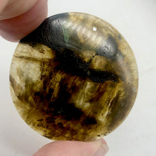 Load image into Gallery viewer, Aurora Borealis! Labradorite Pendant Bead | 45mm| Gteen/Black | Round | 1 Bead | - PremiumBead Primary Image 1