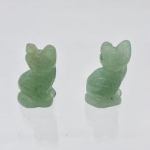 Load image into Gallery viewer, Adorable! 2 Aventurine Sitting Carved Cat Beads | 21x12x8mm | Green - PremiumBead Alternate Image 9