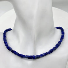 Load image into Gallery viewer, So Hot Indigo Lapis Cube Focal Bead Strand 108881