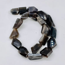 Load image into Gallery viewer, Grey Moonstone 80g Faceted Nugget Beads Strand | 15 1/2" | Black Green | 19 |