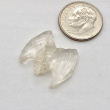 Load image into Gallery viewer, 2 Hand Carved Natural Quartz Bat Beads | 21x16x5mm | Clear
