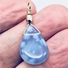 Load image into Gallery viewer, Blue Chalcedony Designer Yellow Gold Filled Pendant | 20x14x5mm | 1 1/4" Long |