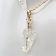 Load image into Gallery viewer, On the Wings of Angels Quartz 14K Gold Filled 1.5" Long Pendant 509284QZG - PremiumBead Primary Image 1