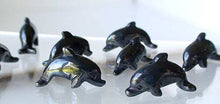 Load image into Gallery viewer, Unique 2 Carved Hematite Jumping Dolphin Beads | 25x11x8mm | Silver black - PremiumBead Alternate Image 2