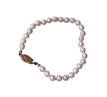 Load image into Gallery viewer, Creamy White 4.5mm FW Pearl &amp; 14Kgf 7&quot; Bracelet 9916F
