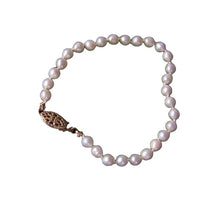 Load image into Gallery viewer, Creamy White 4.5mm FW Pearl & 14Kgf 7" Bracelet 9916F