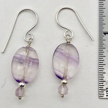 Load image into Gallery viewer, Enchanting Fluorite 15x10mm Bead Dangle Silver Earrings! | 1 3/8" Long |