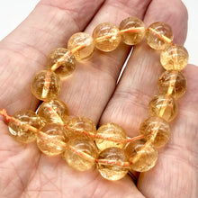 Load image into Gallery viewer, Citrine Round Stone Strand| 10mm | Gold | 37 Bead(s)