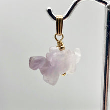 Load image into Gallery viewer, Dinosaur Carved Amethyst Stegosaurus 14Kgf Pendant | 1 inch long | Purple | - PremiumBead Alternate Image 4