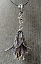 Load image into Gallery viewer, Fab Delicate Silver Filigree Bell Flower Pendant 5788 - PremiumBead Primary Image 1