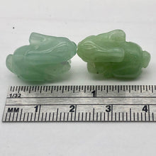 Load image into Gallery viewer, Hoppy 2 Hand Carved Natural Aventurine Bunny Rabbit Beads | 22x12x10m | Green