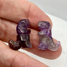 Load image into Gallery viewer, T-Rex Dinosaur Carved Amethyst Tyrannosaurus Rex Figurine | 21x18.5x7mm | Purple - PremiumBead Alternate Image 7