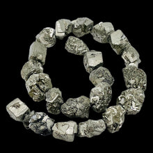 Load image into Gallery viewer, Pyrite Crystals | 24x19x12 to 15x15x14 | Silver Gold | 22 Beads