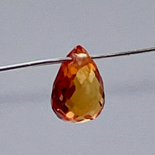 Load image into Gallery viewer, Sapphire, Faceted Padparadscha .47ct Briolette | 5x3.5mm | Orange | 1 Bead |