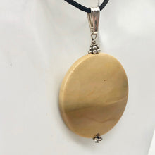 Load image into Gallery viewer, Natural Golden Mookaite Coin w/ Sterling Silver Pendant | 36mm | 2.19" Long - PremiumBead Alternate Image 8