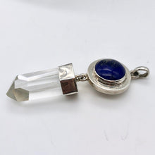 Load image into Gallery viewer, Natural Quartz Crystal & Genuine, Untreated Lapis Pendant 002593 - PremiumBead Alternate Image 4