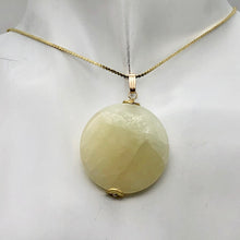 Load image into Gallery viewer, Creamy! One Lemony Hemimorphite Disc 14kgf Pendant | 1 1/2" long|