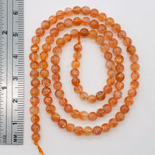 Load image into Gallery viewer, Sunstone Strand Round Beads | 4 mm | Orange | 98 Beads |