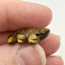 Load image into Gallery viewer, 2 Carved Snappy Tiger's Eye / Tigereye Lizard Beads | 25x15x6.5mm | Golden Brown - PremiumBead Alternate Image 9