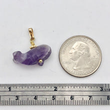 Load image into Gallery viewer, Purple Amethyst Whale and 14K Gold Filled Pendant | 7/8" Long | 509281AMG - PremiumBead Alternate Image 5