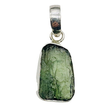 Load image into Gallery viewer, Moldavite Sterling Silver Drop | 1 1/8" Long | Green | 1 Pendant |