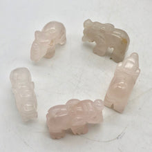 Load image into Gallery viewer, 2 Wild Hand Carved Rose Quartz Elephant Beads | 22x15x9mm | Pink