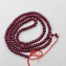 Load image into Gallery viewer, 54.5cts AAA+ Natural Ruby 3.5x2.0mm Smooth Roundel 15 inch Bead Strand - PremiumBead Alternate Image 8