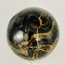 Load image into Gallery viewer, Stromatolite Scry Crystal Round Sphere | 55mm | Bronze/Black | 205g |1 Sphere |