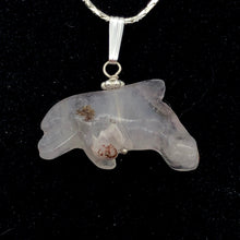 Load image into Gallery viewer, One of a Kind Amethyst Spotted Jumping Dolphin Sterling Silver Pendant |1" Tall