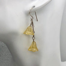 Load image into Gallery viewer, Fine Citrine Bell Flower Solid Sterling Silver Earrings 309242cts2