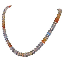 Load image into Gallery viewer, 157.35cts Untreated Graduated Mexican Fire Opal 17" Roundel Bead Strand 10232A