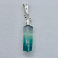 Load image into Gallery viewer, Fluorite Sterling Silver Drop/Dangle Pendant | 1" Long | Blue | 1 Pendant |