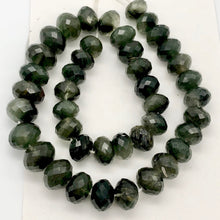 Load image into Gallery viewer, Natural Graduated Green Rutilated Faceted Quartz Rondelle Bead Strand | 16" | - PremiumBead Primary Image 1