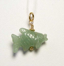 Load image into Gallery viewer, Swimmin&#39;! Aventurine Fish Koi 14kgf Gold Pendant - PremiumBead Alternate Image 7
