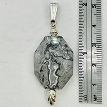 Load image into Gallery viewer, Picasso Jasper Sterling Silver Drop/Dangle | 2" Long | Gray/Black | 1 Pendant |