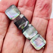 Load image into Gallery viewer, 4 Beads of Faceted Tahitian Mop Shell Square Beads 009396