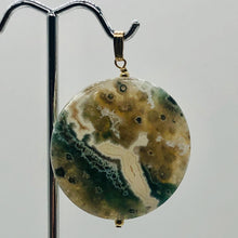 Load image into Gallery viewer, Ocean Jasper with Druzy Pocket 14K Gold Filled Pendant | 1 3/4" Long | Green |