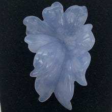 Load image into Gallery viewer, 42cts Exquisitely Hand Carved Blue Chalcedony Flower Pendant Bead - PremiumBead Alternate Image 4