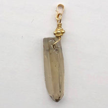 Load image into Gallery viewer, Smoky Quartz 14KGF Wire Wrap Crystal | 1 3/4" Long | Smoky clear | 1 Pendant |
