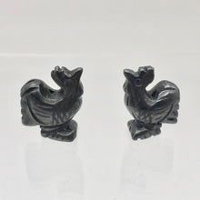 Load image into Gallery viewer, 2 Cute Carved Hematite Rooster Beads | 21x16x7.5mm | Graphite - PremiumBead Primary Image 1