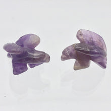 Load image into Gallery viewer, 2 Soaring Carved Amethyst Eagle Beads | 20.5x16x11.5mm | Purple/Grey - PremiumBead Primary Image 1